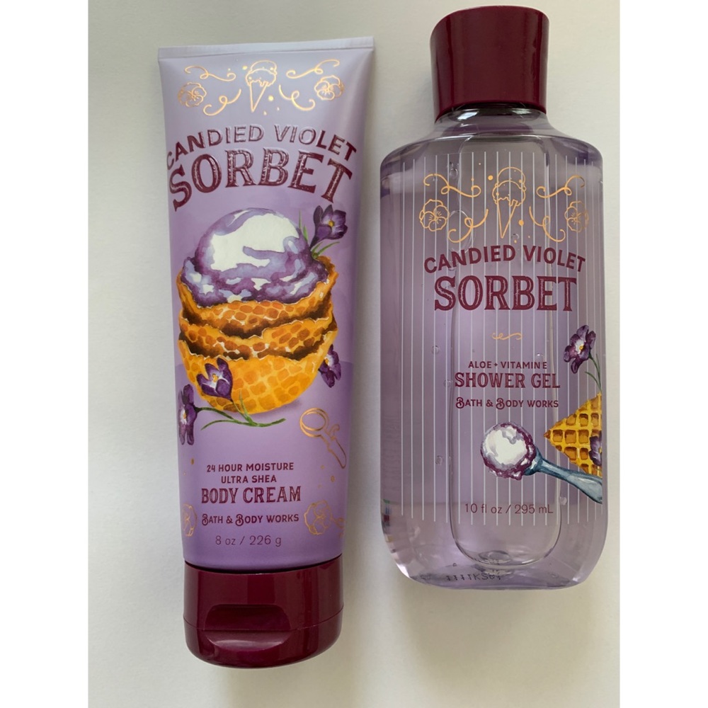 Bath & Body Works Candied Violet Sorbet Set